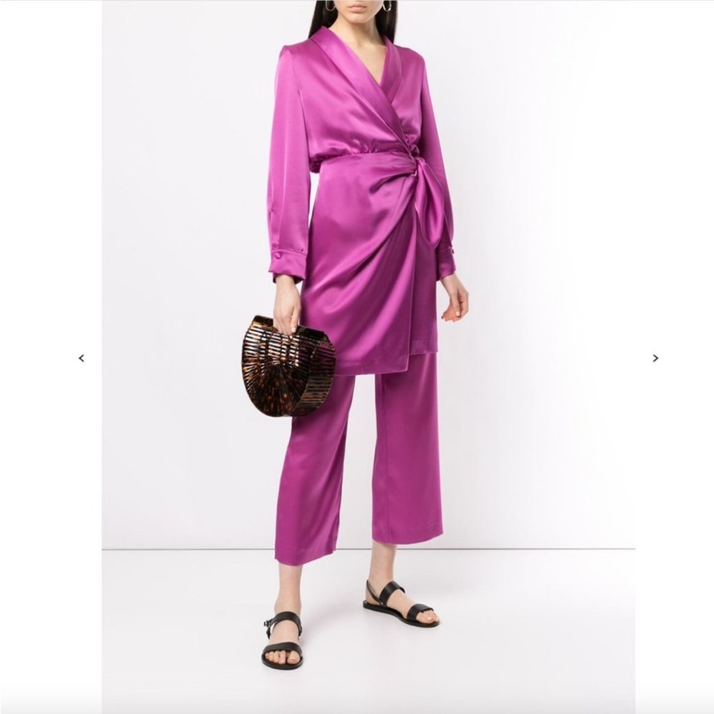 NANUSHKA silk Satin Wrap Dress - Picture 6 of 6